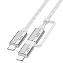 Hoco U134 Primero 2-in-1 USB-C to USB-C & Lightning Cable 1.2M